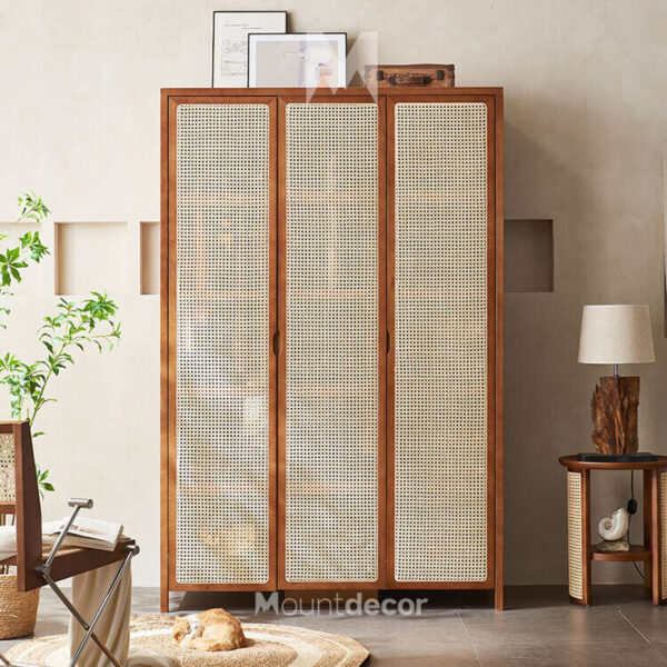 Kanha Rattan 3 Door Wardrobe